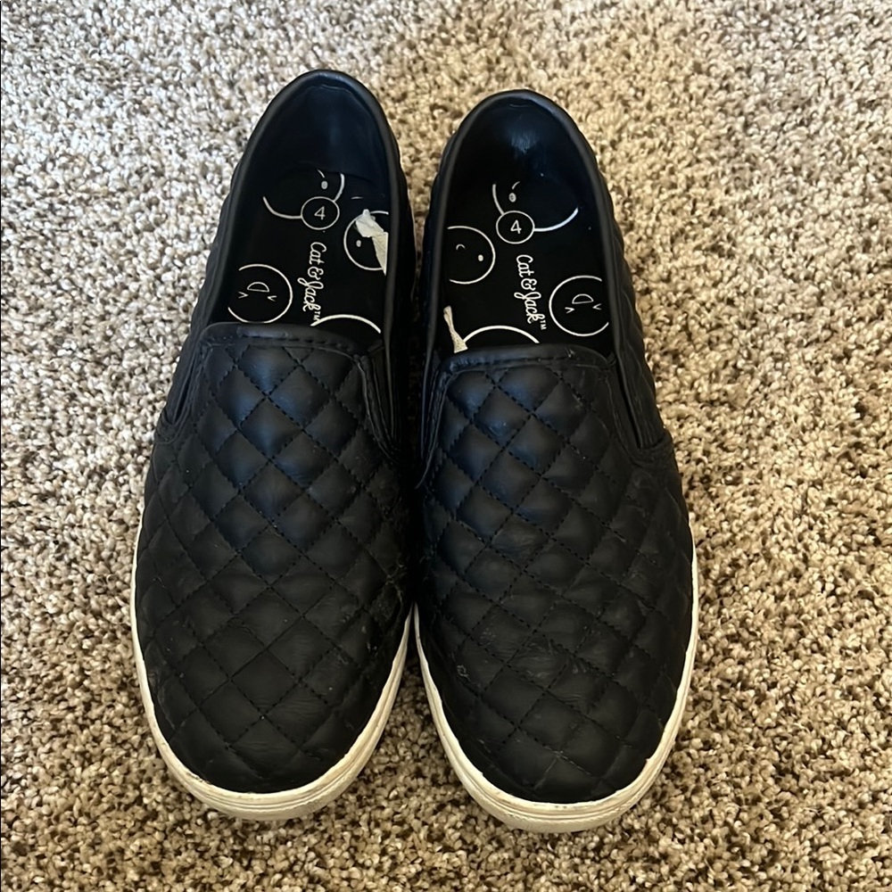 Black Cat & Jack Quilted Slip-On Shoes